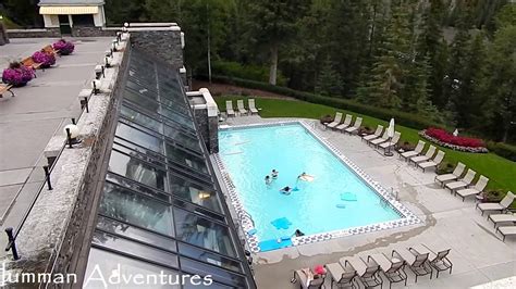 AMAZING OUTDOOR Pool in Luxury Fairmont Banff SPRINGS Hotel - YouTube