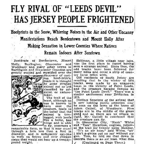 Terrifying Jersey Devil Sightings Scare Local Residents - Slapped Ham