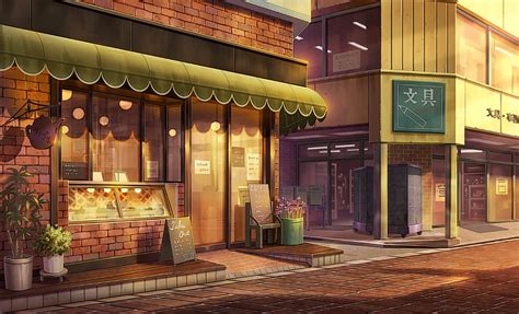 Anime, City, Shop, HD wallpaper | Peakpx