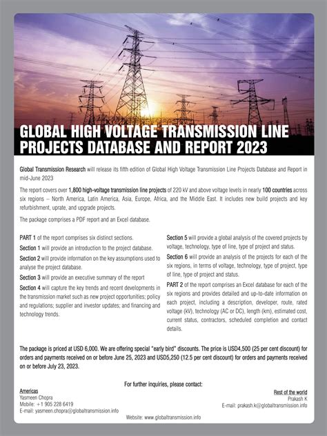 2023年全球高压输电线路项目数据库和报告|全球传播报告 - 金博宝手机版官网