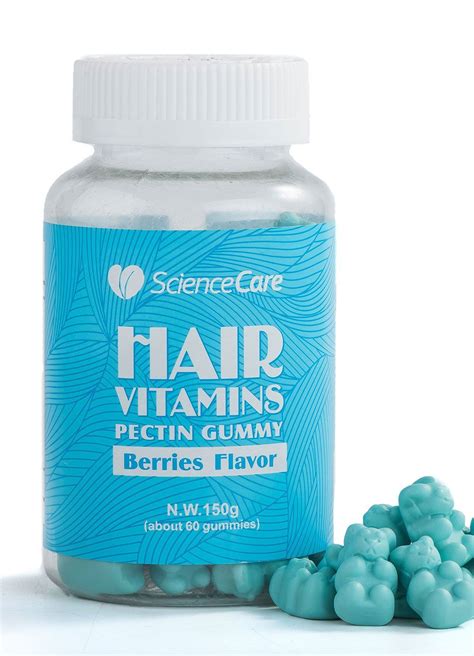 Gummy Bear Hair Vitamin Gummies 60 count with Biotin Vitamin A Vitamin ...