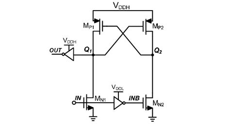 Schematic of the conventional level shifter. | Download Scientific Diagram