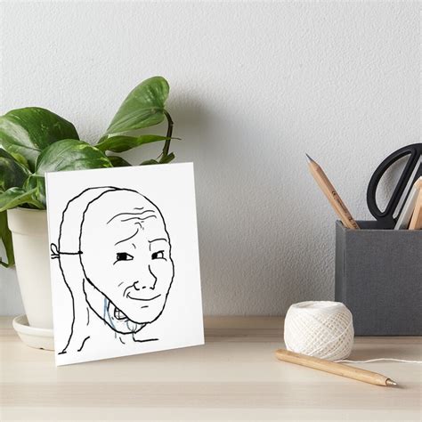 "crying wojak mask meme" Art Board Print for Sale by zetaexe | Redbubble