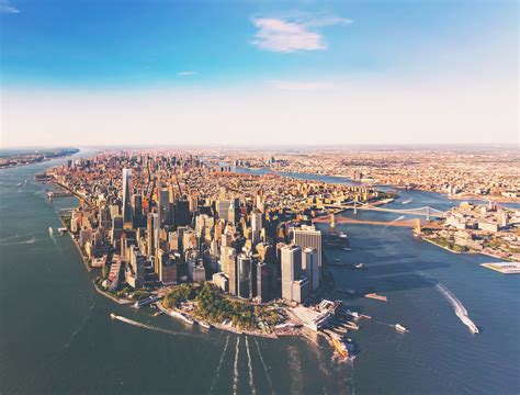 Aerial view of lower Manhattan New York City – Innovate+Educate