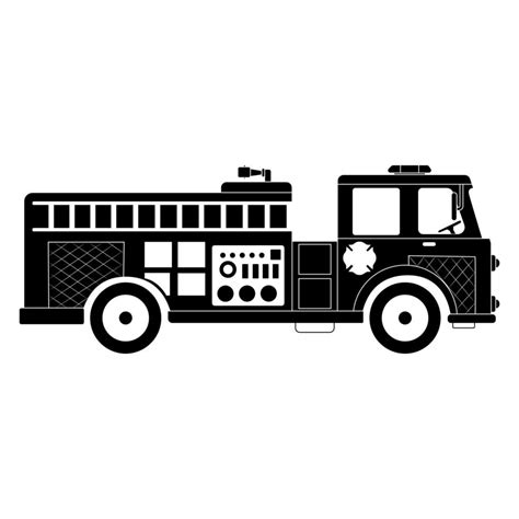 Fire engine icon vector. Fire truck illustration sign collection. Fire ...