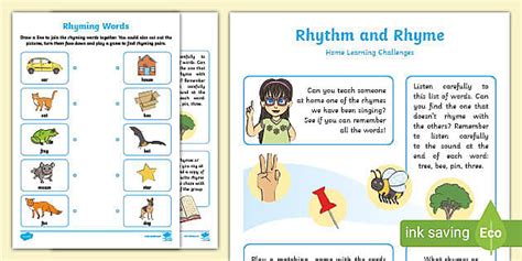 Phase 1: Rhythm and Rhyme Home Learning Challenges FS1