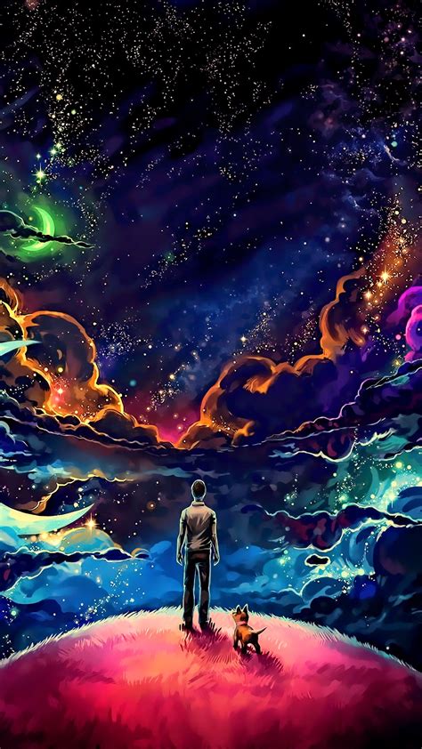 4K Space Galaxy - Colorful Animated Wallpaper Ideas | Männer und hunde ...