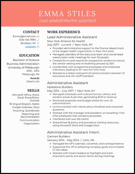 7 Administrative Assistant Resume Examples for 2022 (2022)