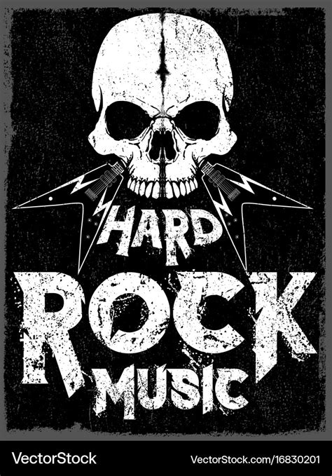 Rock star poster vintage and roll Royalty Free Vector Image