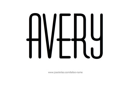 Avery Name Tattoo Designs