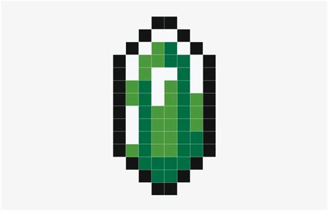 Green Rupee Png Svg Freeuse Stock - Minecraft Diamond Pixel Art ...