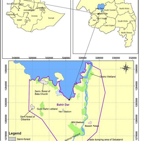 Map of the study area, Bahir Dar. | Download Scientific Diagram