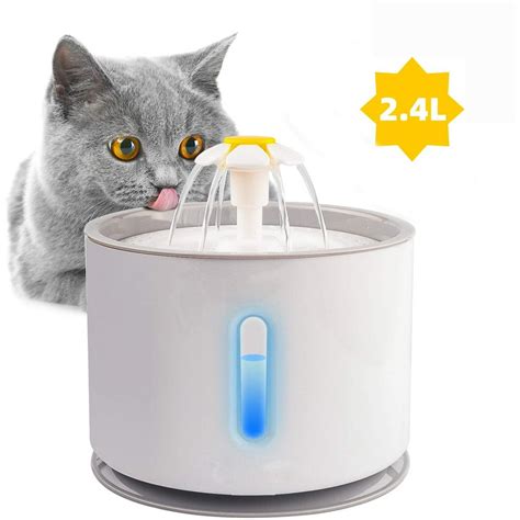 2.4L Automatic Cat Fountains, Mate Pet Cat Drinking Water Fountain ...