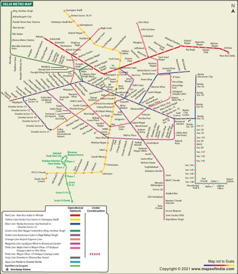 Delhi Metro Line Map - Kylie Minetta