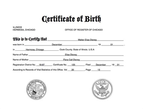 Birth Certificate