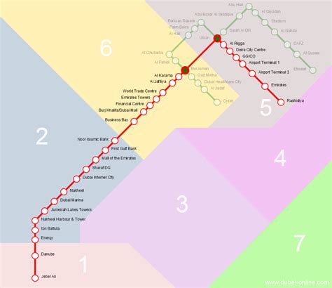 Dubai Metro Red Line | Metro map, Dubai map, Station map