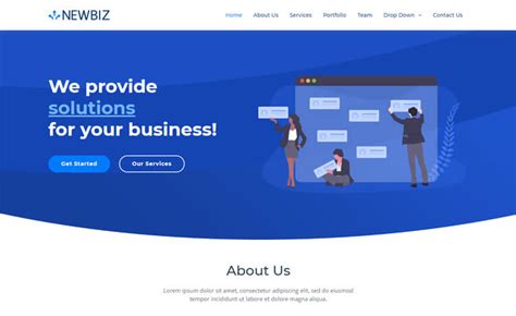 Newbiz - Free Bootstrap 4 HTML5 Corporate Business Website Template