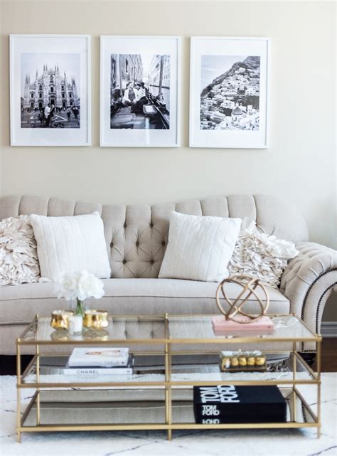 Living Room Tour - White, Beige, Gold Decor — H A N A N