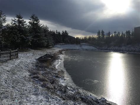 We found a frozen pond.