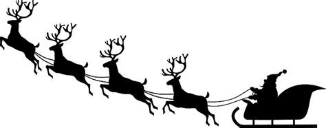 Free Santa Sleigh Silhouette Transparent, Download Free Santa Sleigh ...