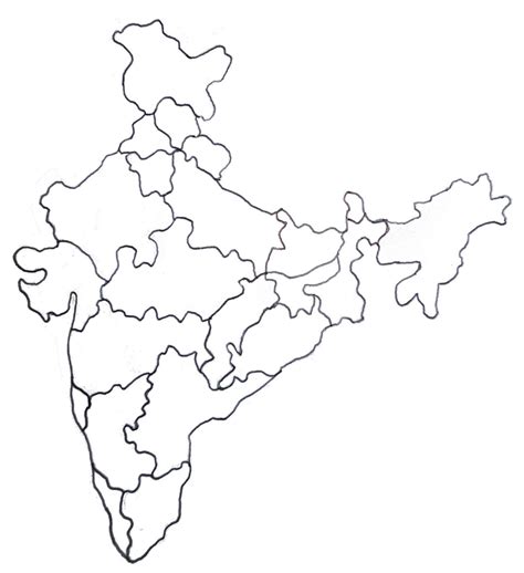 India map drawing - India map drawing images (Southern Asia - Asia)