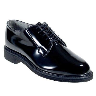 Bates 942 Men's Black High Gloss Uniform Oxford Bates Lites Shoe