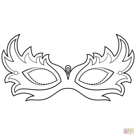 Antifaz Para Colorear Masquerade Mask Template Carnival Crafts | The ...