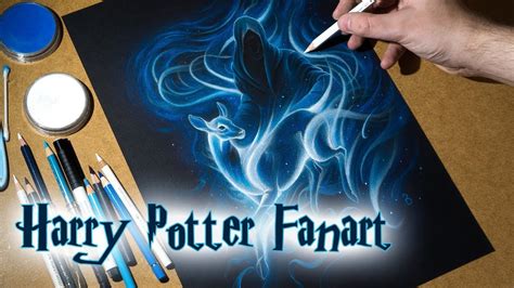 Drawing Snape's Patronus vs Dementor - Harry Potter Fanart - YouTube