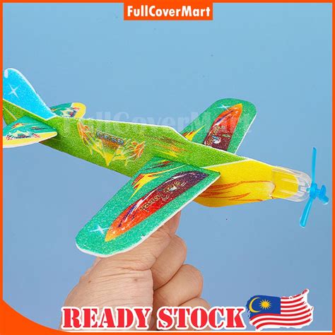 (TOY48) DIY Hand Throw Aircraft Flying Glider Toy Plane | Airplane Foam ...