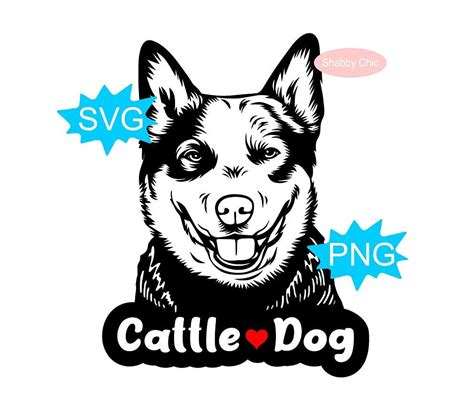 Cattle Dog Svg Blue Heeler Svg Australian Blue Heeler Svg - Etsy Canada