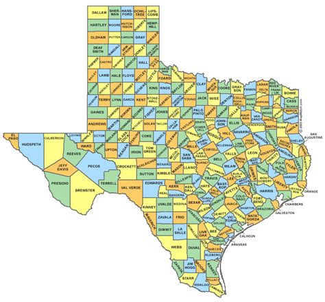 Texas County Locator Map