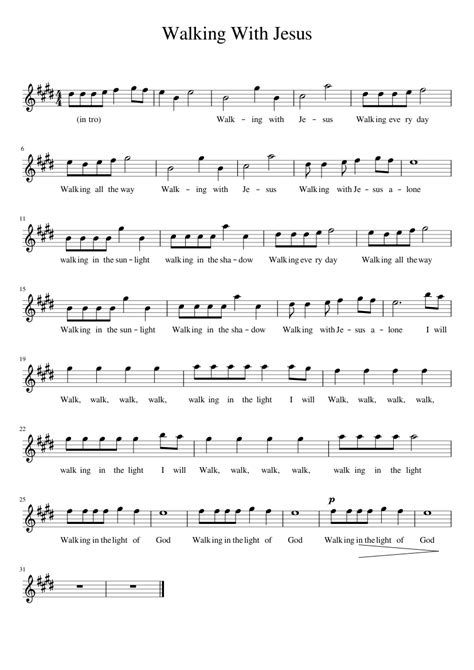 Walking With Jesus Sheet music for Violin (Solo) | Musescore.com