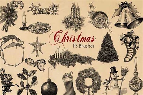 40+ Christmas Photoshop Brushes - Free Photoshop Downloads