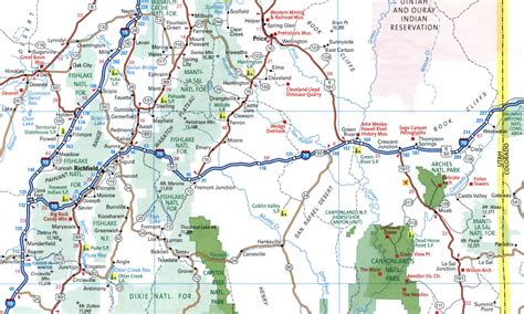 Map of I-70 interstate highway via Utah, Ohio, Maryland interchange and ...