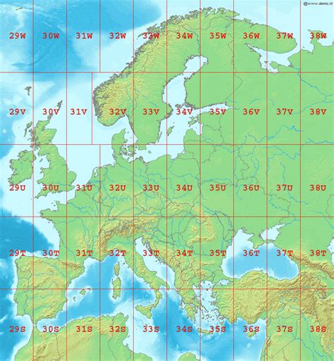 Maps: Map Of Europe With Latitude And Longitude