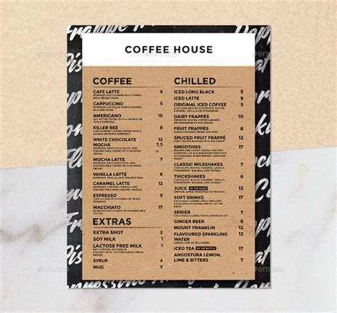 21+ Coffee Menu Template Designs - Free & Premium Download