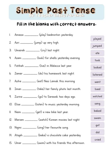 Grammar online activity for Year 3. You can do the exercises online or ...