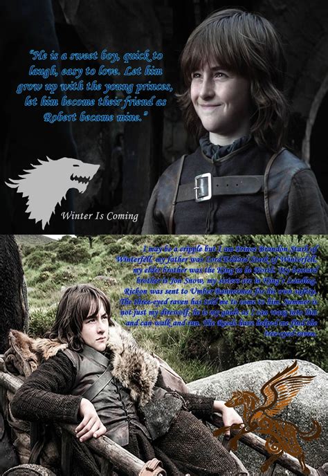 Bran Stark of Winterfell, before and now.