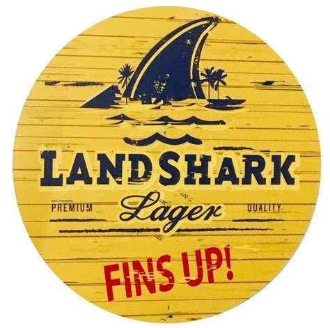 Landshark Lager Aluminum Collectible Sign - 24" Diameter | Beer signs ...