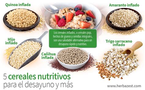 5 cereales inflados nutritivos para el desayuno y más | HerbaZest