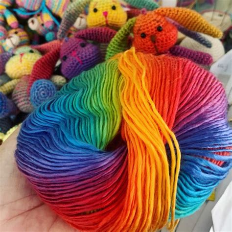 Beautiful yarn rainbow color #rainbow