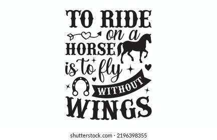 Ride On Horse Fly Without Wings Stock Vector (Royalty Free) 2196398355 ...