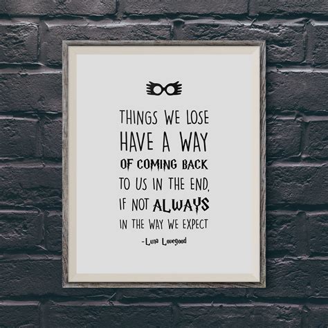 Printable Harry Potter Luna Lovegood Quote Art Instant | Etsy