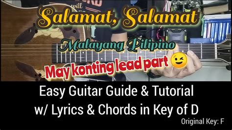 Salamat, Salamat - Malayang Pilipino (Easy Guitar Guide & Tutorial w ...