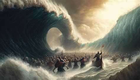 Premium Photo | Exodus of the bible moses crossing the red sea