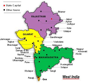 West India Map, West Zone Map Of India, 51% OFF