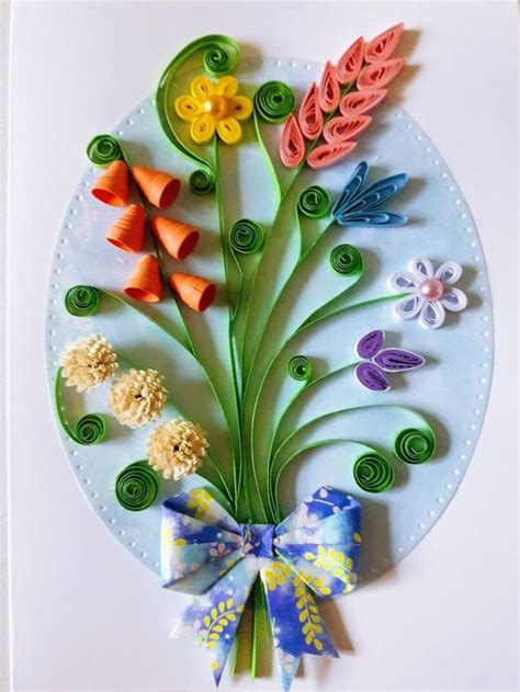 Quilled Greeting Card with flowers 2 | Quilling flower designs, Paper ...