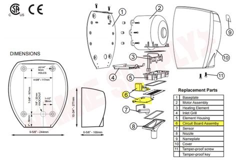 C-000001008 : Comac Hand Dryer Circuit Board For Blast 200 | AMRE Supply