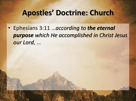 PPT - “and [we] continued steadfastly in the apostles’ doctrine ...