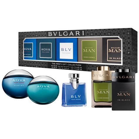 BVLGARI MINIATURE COLLECTION 5 PCS GIFT SET FOR MEN - FragranceCart.com